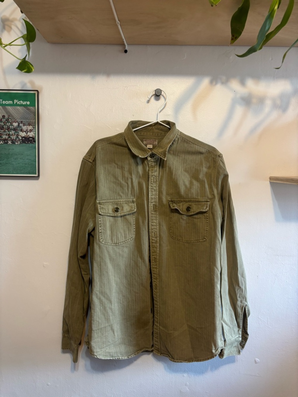 Wallace and Barnes Mens Size L long sleeve button down